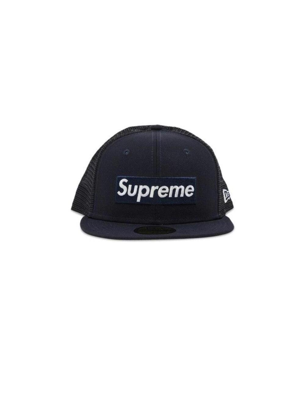 Supreme x New Era Box Logo Mesh Back Cap Navy SS23 NWT